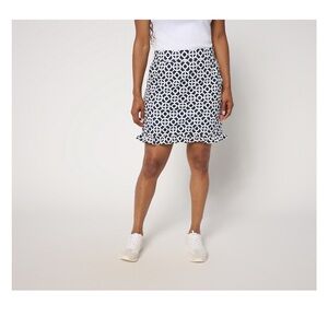 Belle by Kim Gravel Navy and White Geometric Skort 1X Twilight